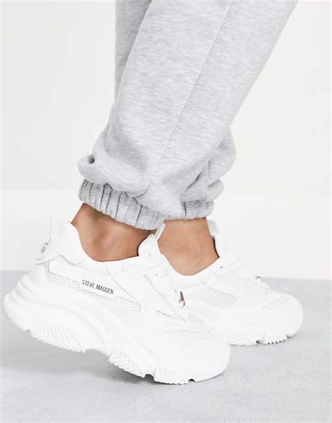 chunky white sneakers steve madden